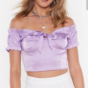Nasty Gal Satin Crop Top!